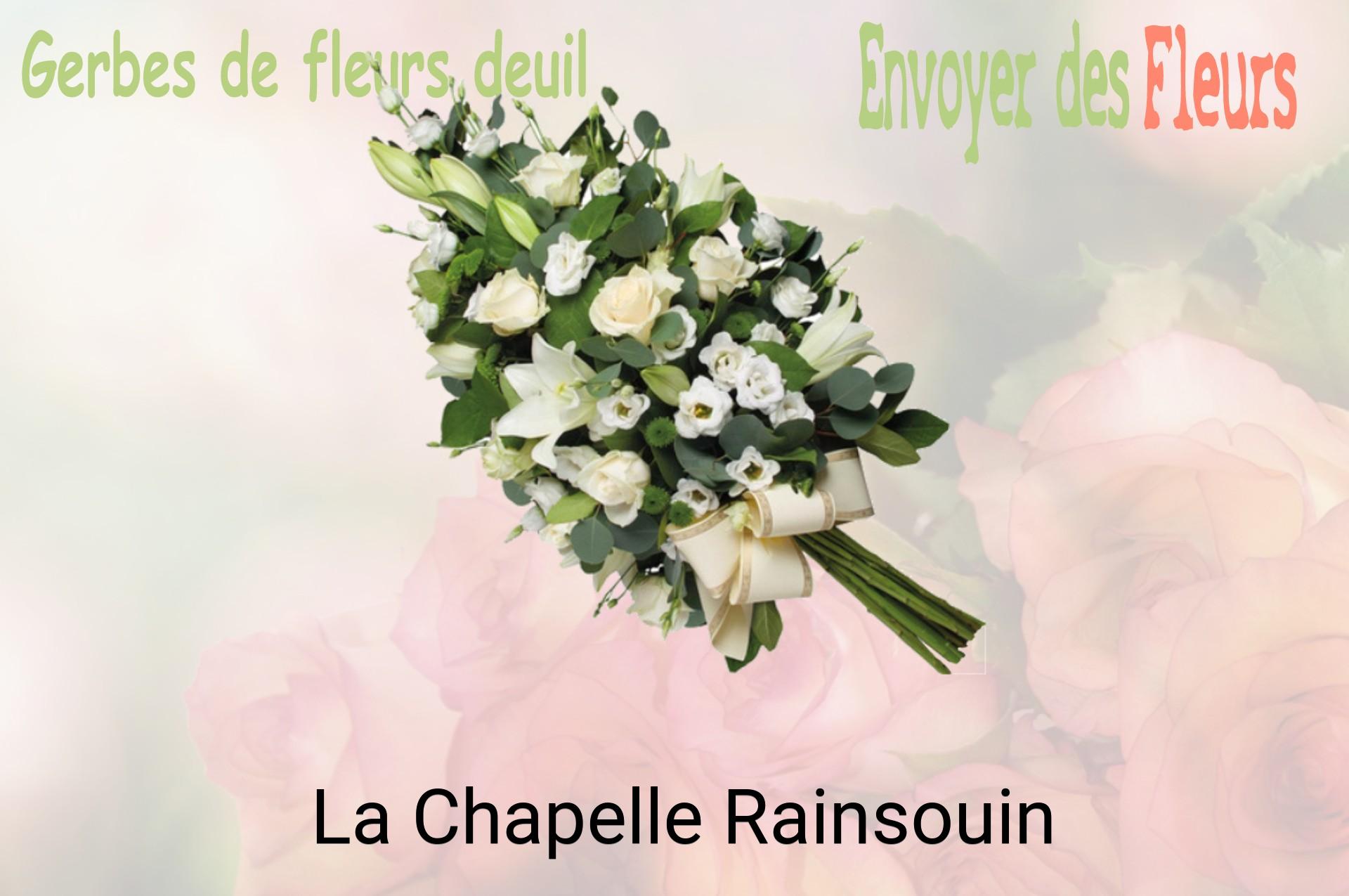 Gerbe de fleurs de deuil livrée à La Chapelle-Rainsouin